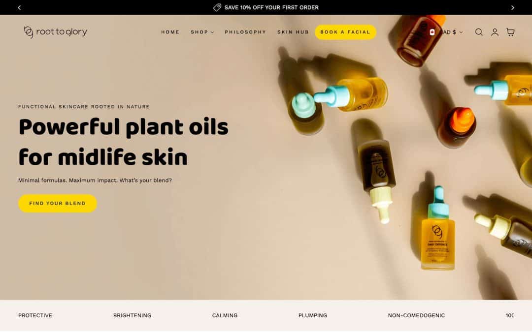 Web Design – Root To Glory Shopify