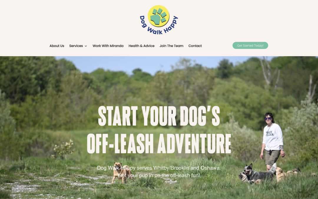 Web Design Dog Walk Happy